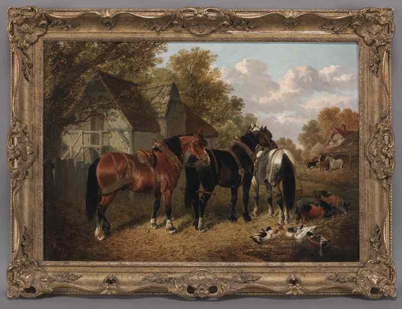 Appraisal: John Frederick Herring Jr ''The Farmer's TeamWaiting in the Yard''