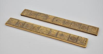 Appraisal: A Pair of Tiffany Studios Book Mark Blotter Ends Each