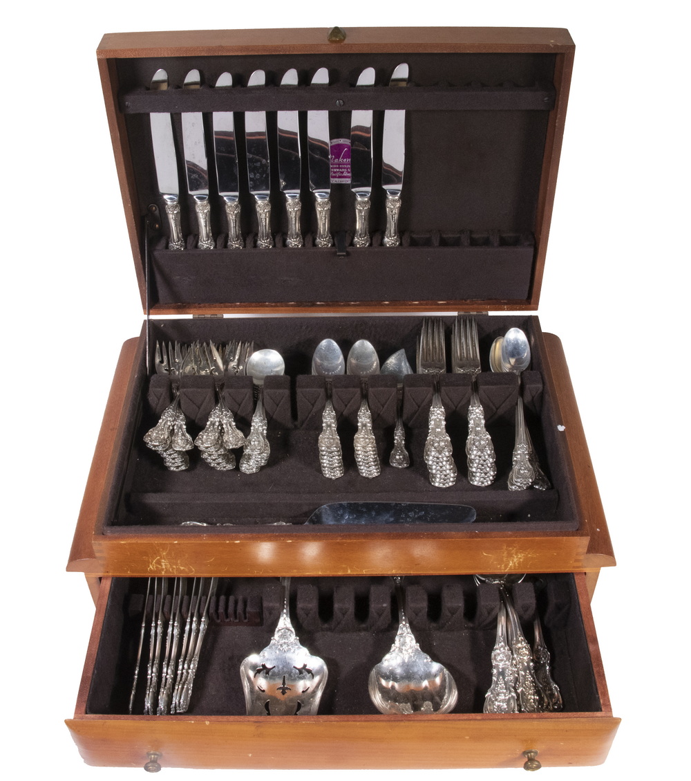 Appraisal: REED BARTON FRANCIS I STERLING FLATWARE Cased Piece Set of