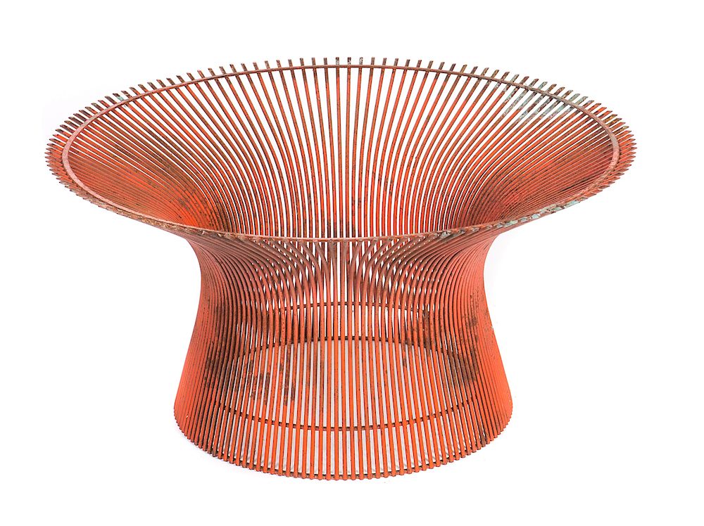 Appraisal: Painted Warren Platner Knoll Metal Coffee Table Measures tall by