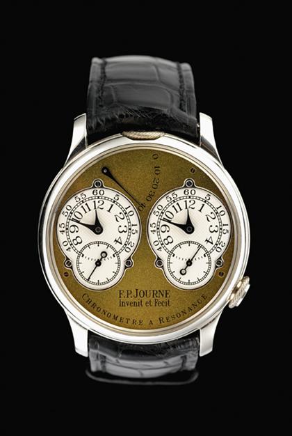 Appraisal: A platinum F P Journe Chronometer a Resonance wristwatch circa