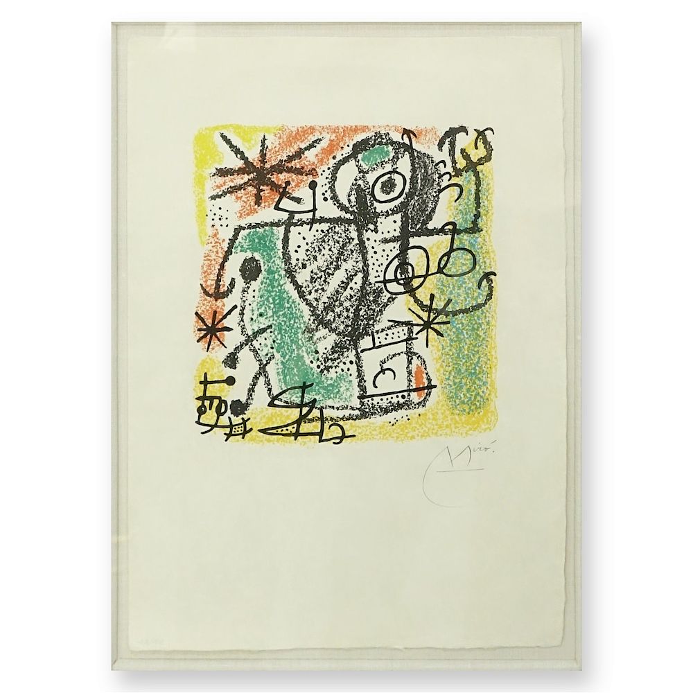 Appraisal: Joan Miro Spanish - Lithograph on paper Joan Miro Spanish