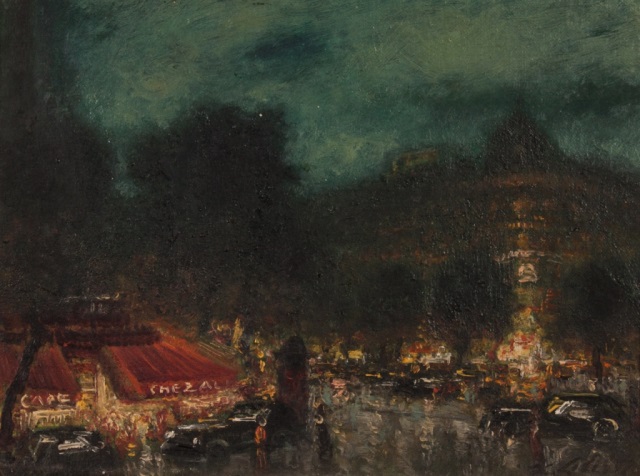 Appraisal: th century artist unknown Paris street oil Oil on artist