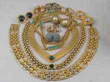 Appraisal: A quantity of costume jewellery comprising necklaces pairs of earrings