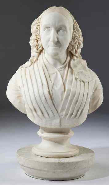 Appraisal: Antique Marble Bust of Ladyunsigned late th century the sculpture