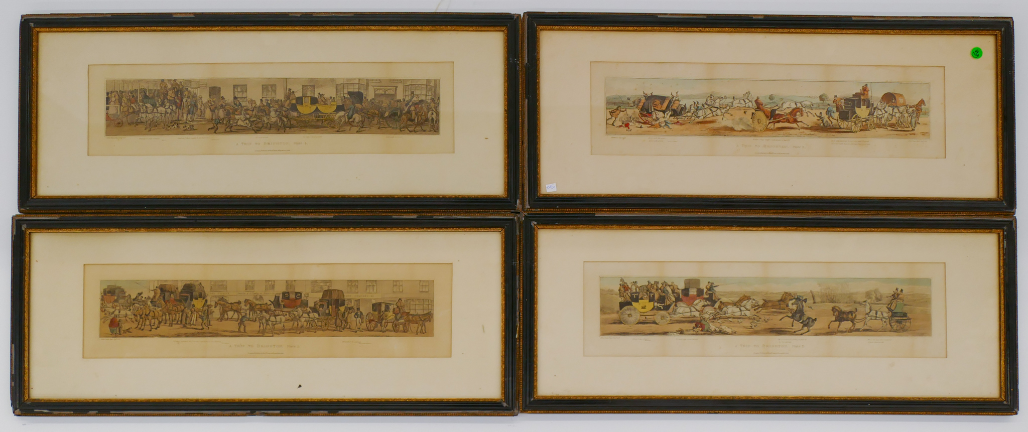 Appraisal: Set John Dean Paul ''Trip to Brighton'' English Tinted Engravings