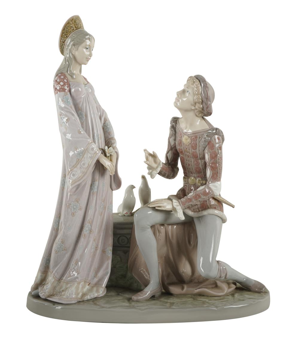 Appraisal: LLADRO PORCELAIN ROMEO JULIET FIGURAL GROUPwith factory mark further marked