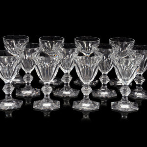 Appraisal: A Set of Twelve Baccarat Harcourt Goblets th Century Height