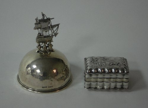 Appraisal: A Continental white metal bell marks rubbed import marks for