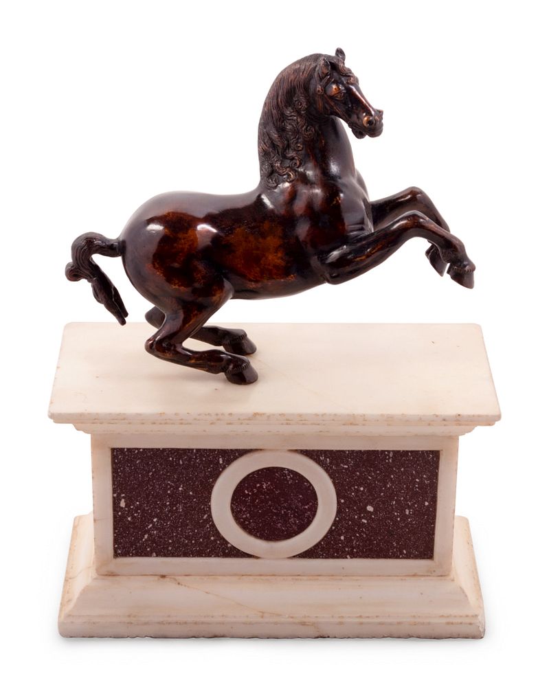 Appraisal: An Italian Bronze Model of a Horse on a White