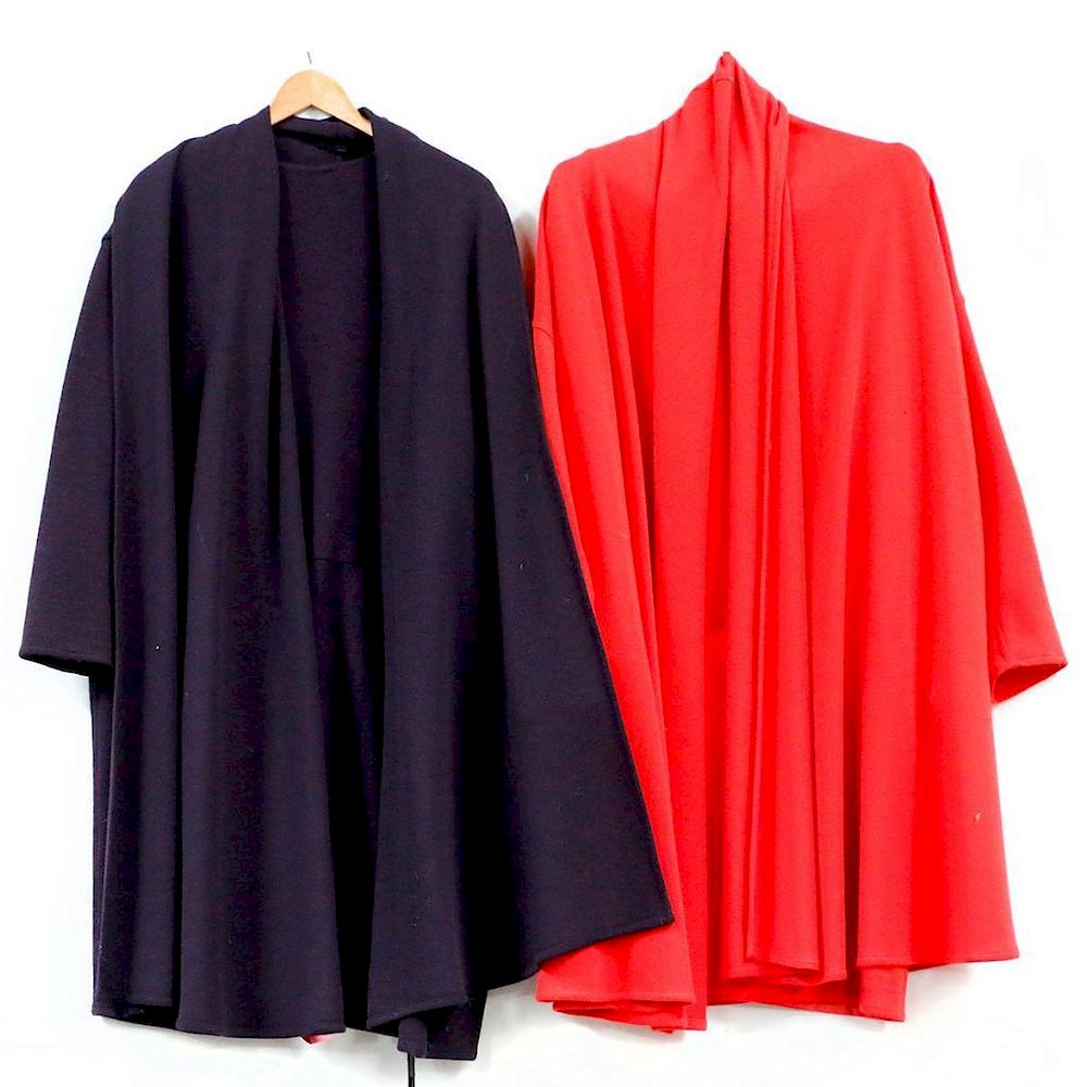 Appraisal: Two Vintage Donna Karan Wool Dress Jacket Sets One red