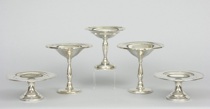 Appraisal: A Lot of Five Sterling Compotes One pair by M