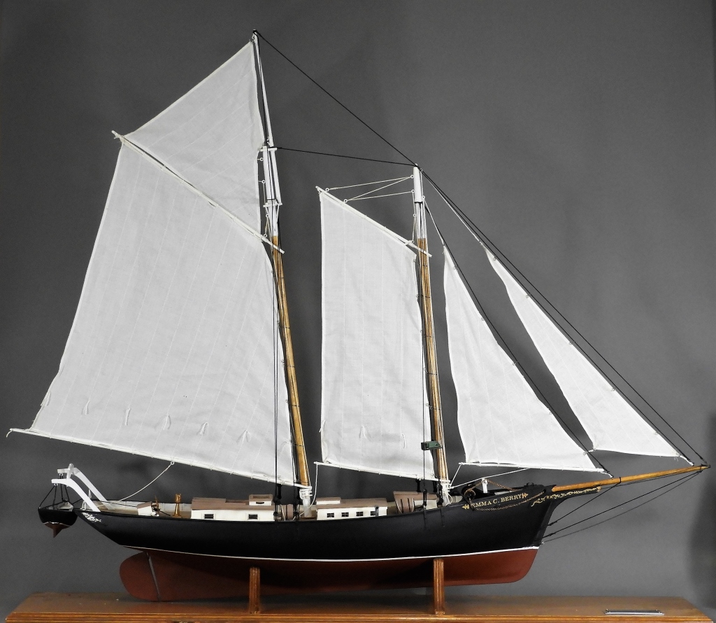 Appraisal: EMMA C BERRY SCRATCH BUILT SCHOONER SHIP MODEL United States