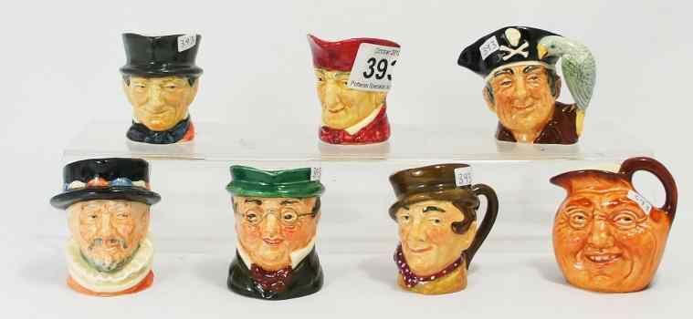 Appraisal: A collection of Royal Doulton miniature character jugs to include