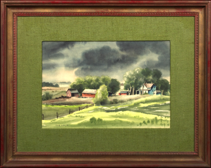 Appraisal: Adolf Arthur Dehn American - View of a Farm Under