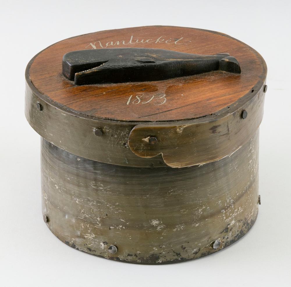 Appraisal: BALEEN DITTY BOX TH CENTURY HEIGHT DIAMETER BALEEN DITTY BOX