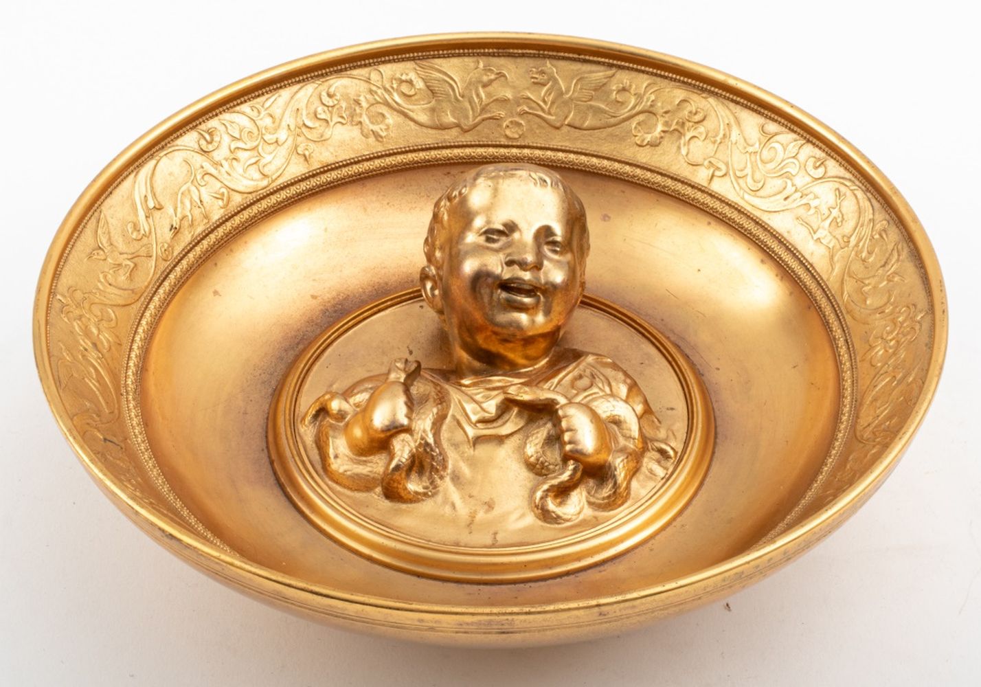 Appraisal: GILT BRONZE PATERA AFTER THE HILDESHEIM TREASURE Grand Tour French