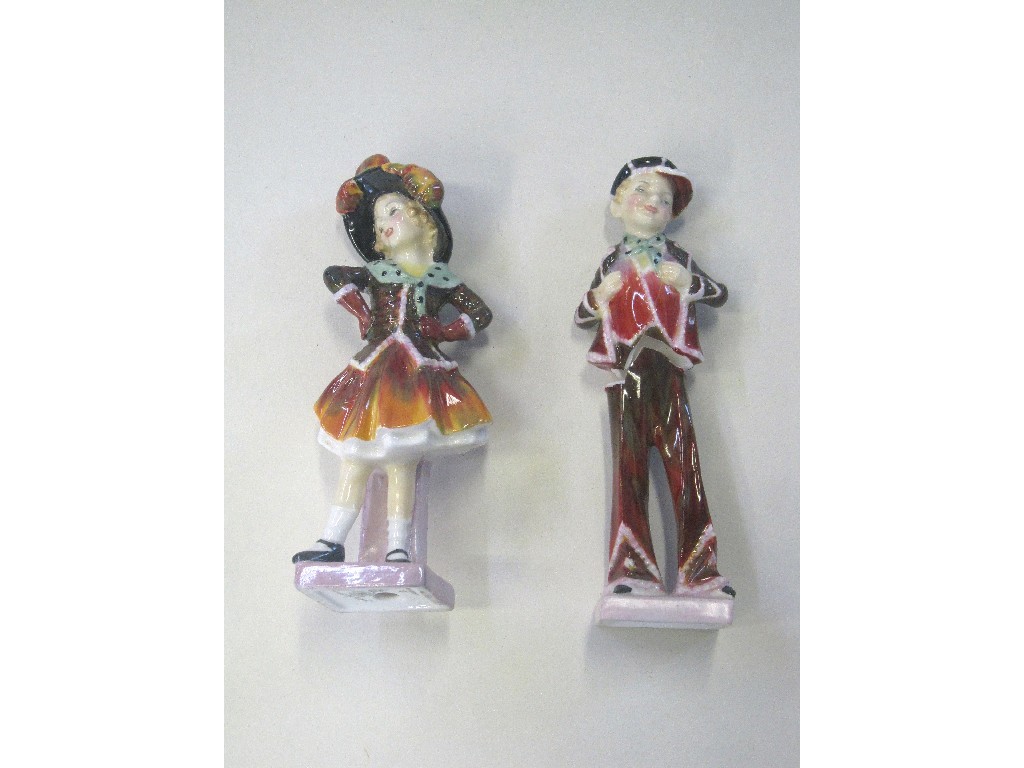 Appraisal: Two Royal Doulton figures 'Pearly Boy' HN and 'Pearly Girl'