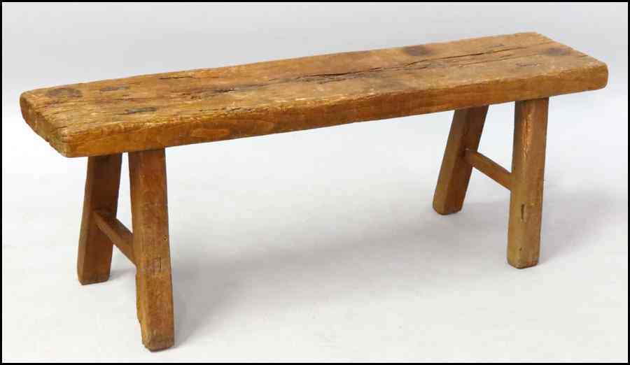 Appraisal: CHINESE WOOD BENCH H '' W '' D '' Condition