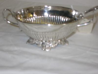 Appraisal: A GEORGIAN SWEETMEAT DISH of oval half fluted form with