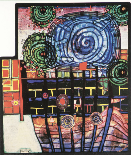 Appraisal: After Friedensreich Hundertwasser Austrian - Escape of the Indoor Sky