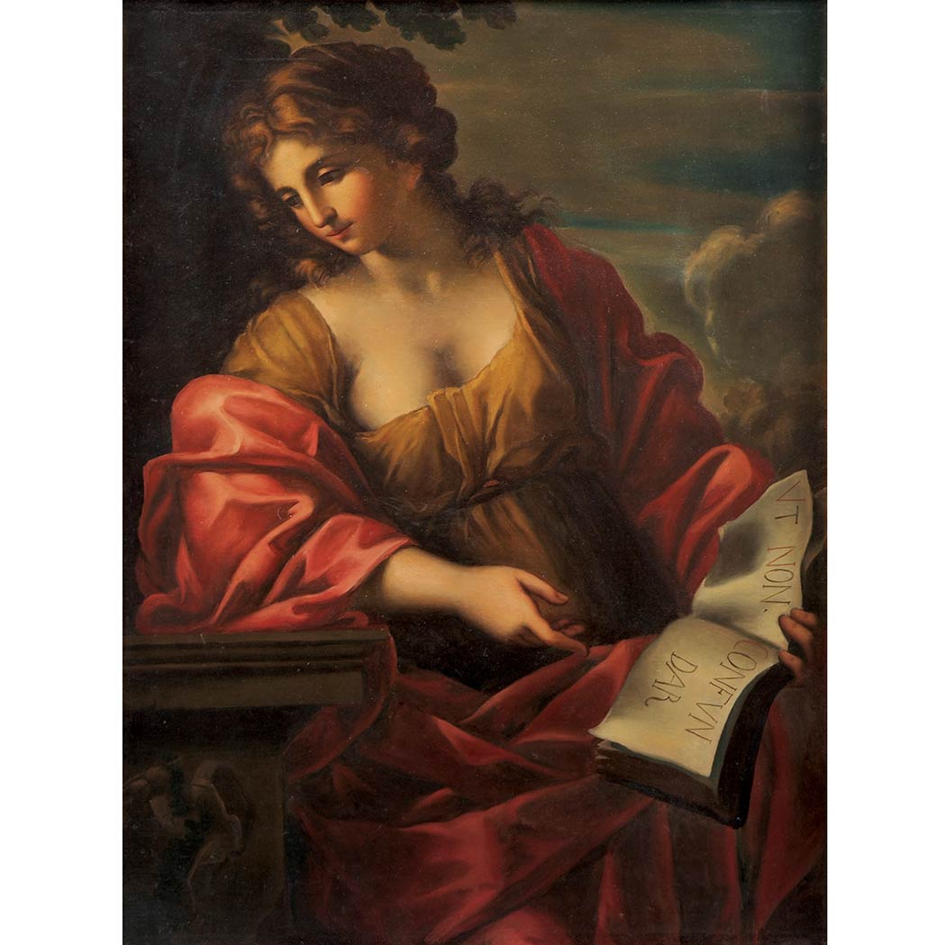 Appraisal: After Francesco Romanelli The Cumaean Sibyl Oil on canvas x