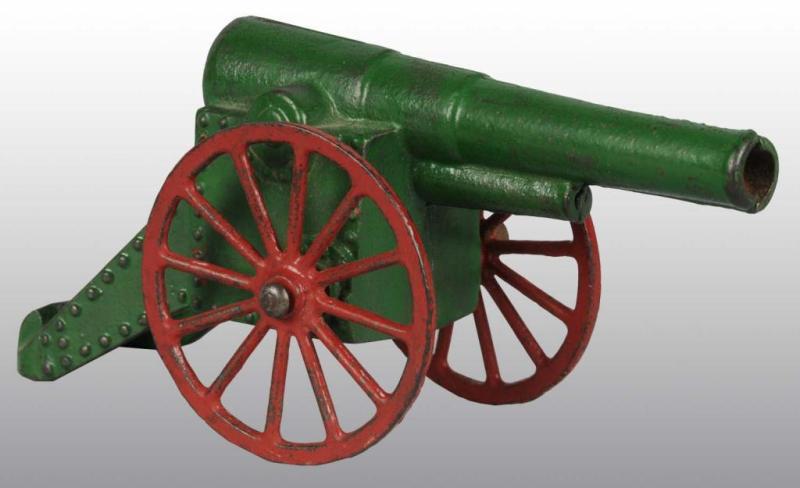 Appraisal: Cast Iron Cannon Still Bank Description Manufactured by Hubley Manufacturing