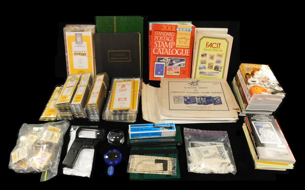 Appraisal: STAMPS Box lot of stamp supplies including Scott mounts mm