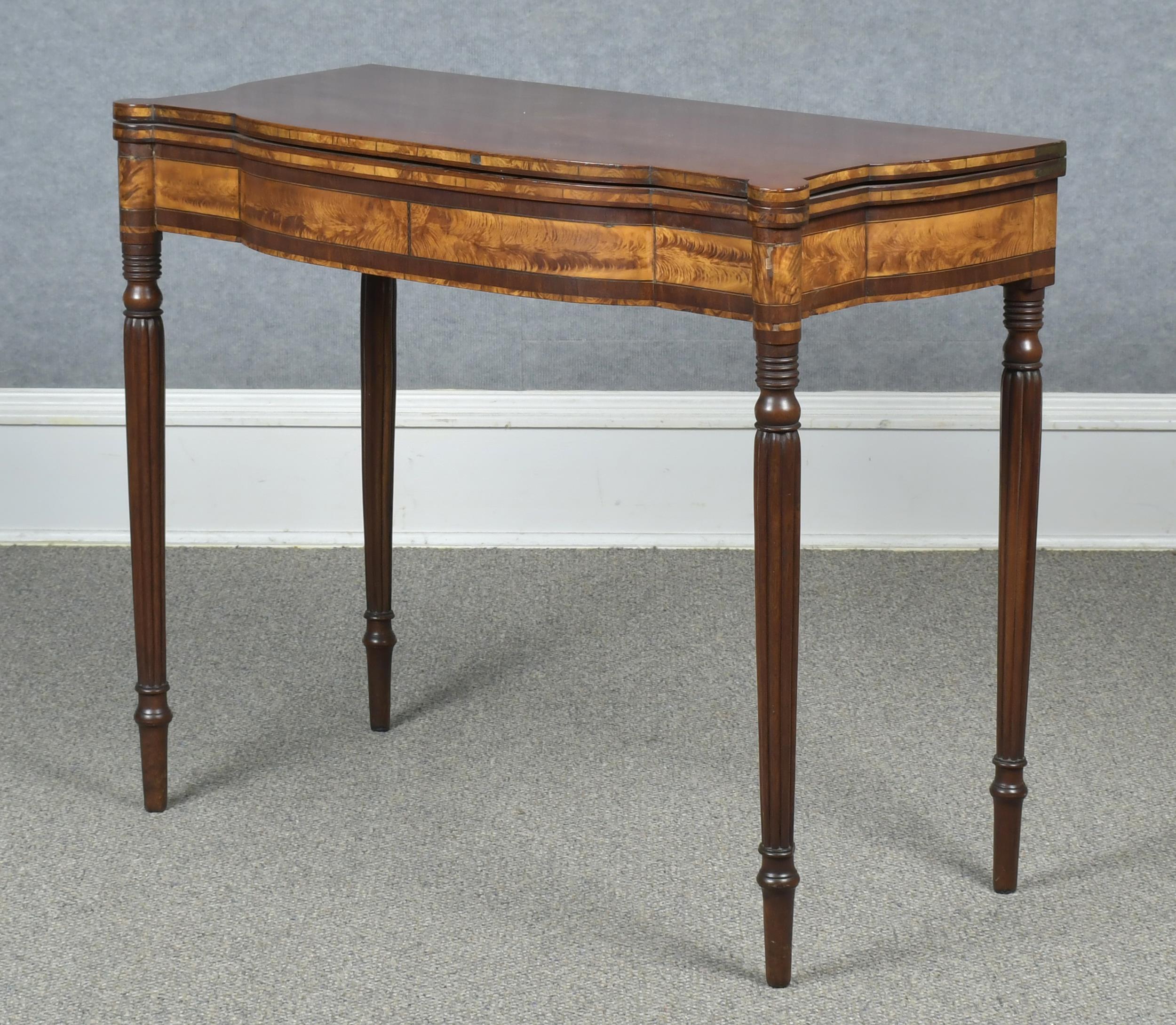 Appraisal: FINE TH C FEDERAL NORTH SHORE CARD TABLE Ca North