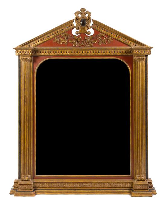 Appraisal: Sale Lot A Neoclassical Style Painted and Parcel Gilt Mirror