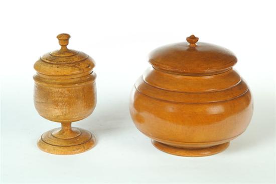 Appraisal: TWO PIECES OF PEASEWARE American late th century Pedestal base