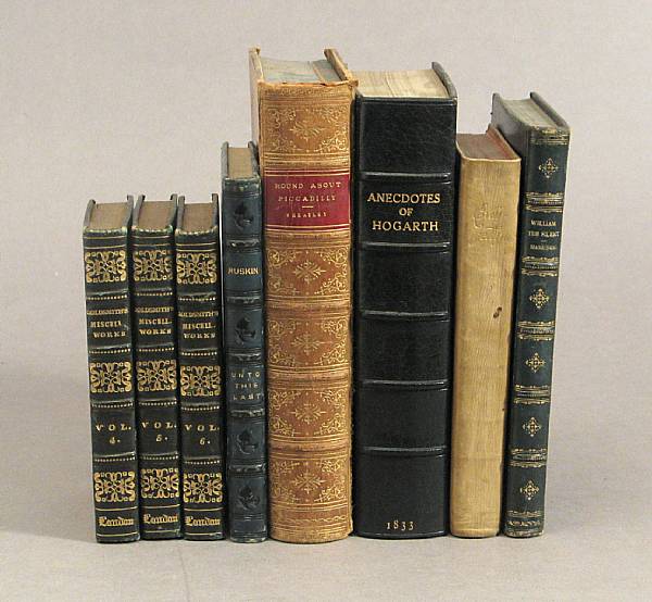 Appraisal: BINDINGS assorted volumes incl Goldsmith Oliver The Miscellaneous Works of