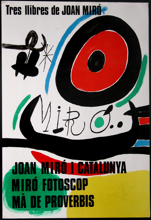 Appraisal: Tres Libres de Joan Miro Poster Miro After Joan Spanish