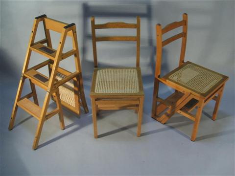 Appraisal: SET OF THREE METAMORPHIC CANE CHAIRS