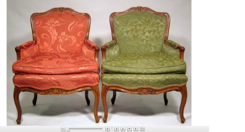 Appraisal: Four Louis XV style walnut bergeres th century