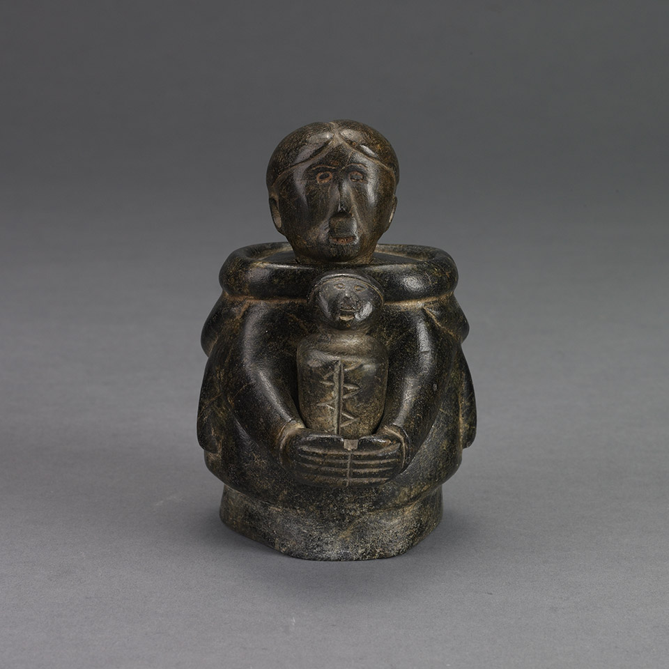 Appraisal: UNIDENTIFIED MOTHER AND CHILD Soapstone ca x x cm x