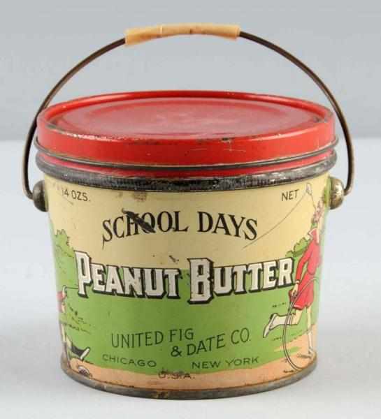 Appraisal: School Days Peanut Butter Pail Description Nice image of children