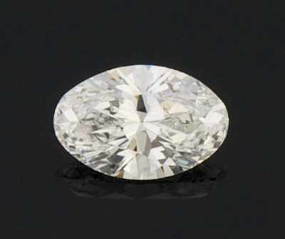 Appraisal: An Unmounted Oval Cut Diamond GIA GIA report number states