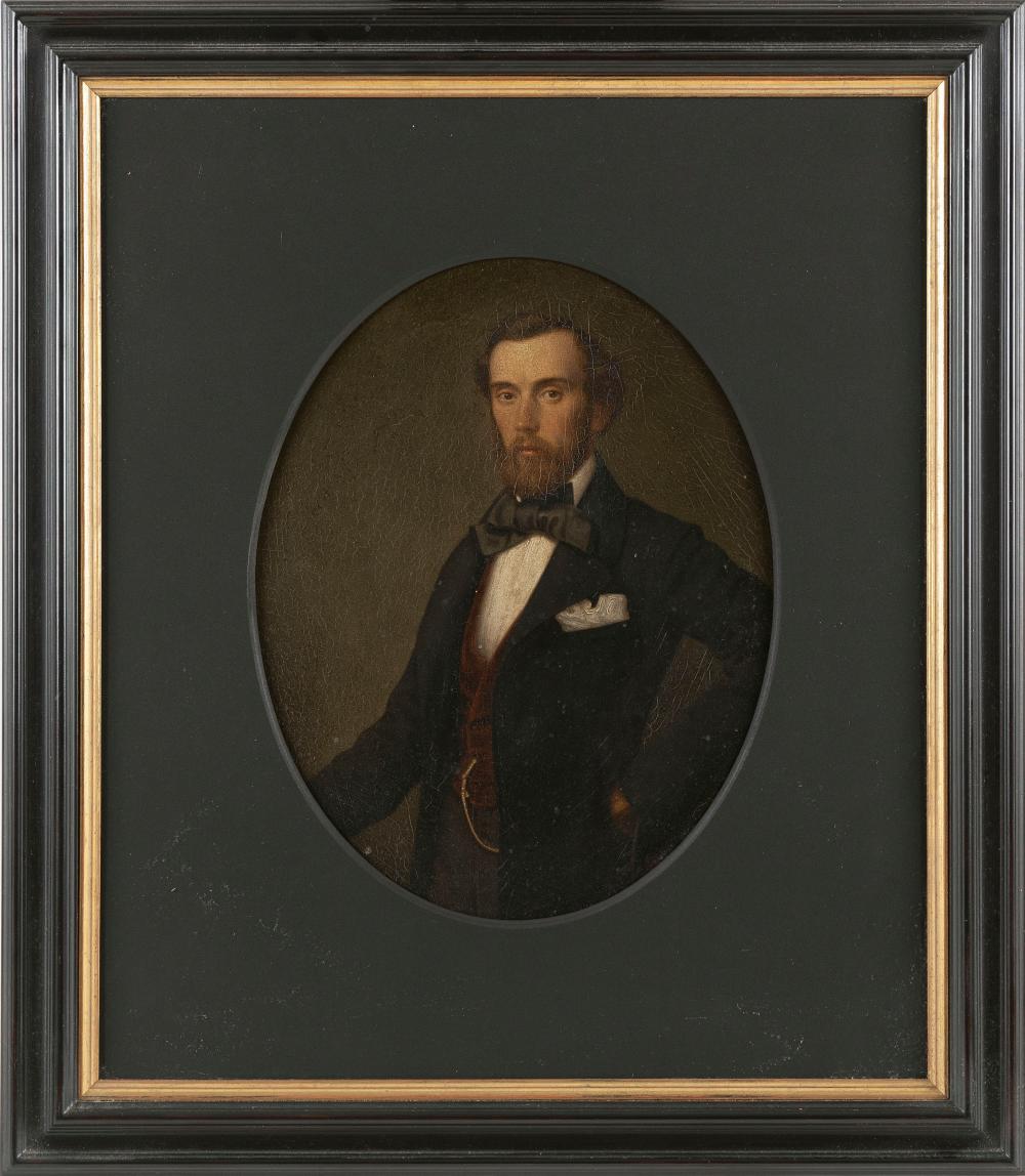 Appraisal: ATTRIBUTED TO FREDERICK RANDOLPH SPENCER NEW YORK TH CENTURY PORTRAIT