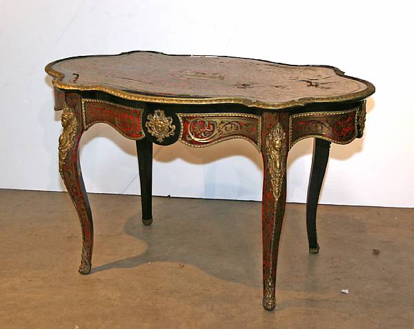 Appraisal: A Napoleon III style boulle writing table early th century