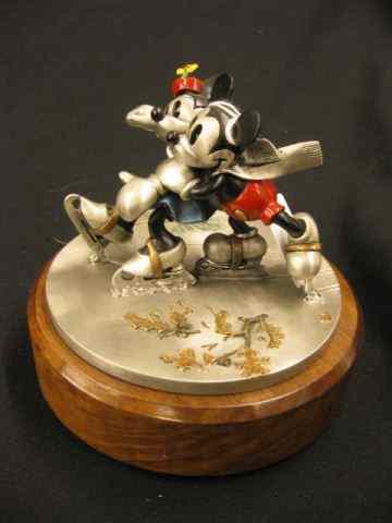 Appraisal: Disney Chilmark Pewter Figurine ''Mice on Ice'' of Sweetheart series