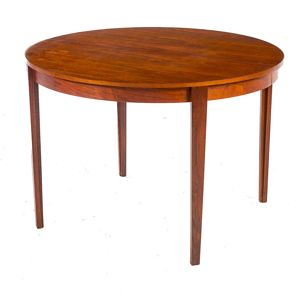 Appraisal: Dunbar Mid-century Modern Walnut Dining Table mid- th century two