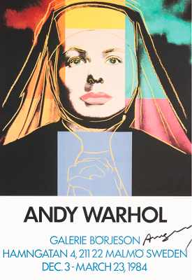 Appraisal: Andy Warhol Autographed Exhibition Poster ca Offset exhibition poster in