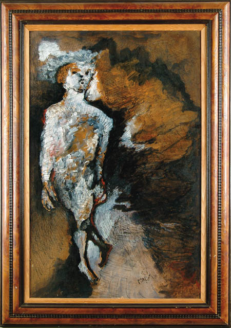 Appraisal: CHARLES MARCON French - L HOMME QUI MARCHE Mixed media