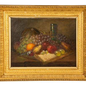 Appraisal: Artist Unknown th th Century Still Life of Fruit oil