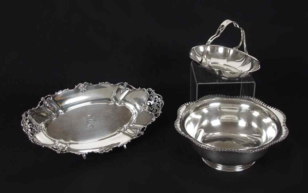 Appraisal: COLLECTION OF STERLING SILVER TROPHY TRAYS To include Richard M