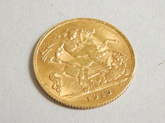 Appraisal: A George V half gold sovereign dated