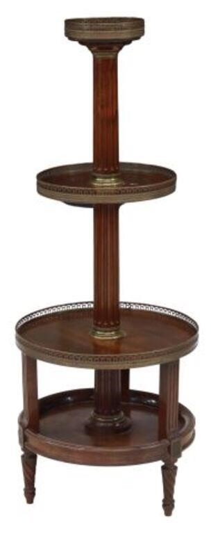 Appraisal: French Louis XVI style mahogany stand early th c fluted