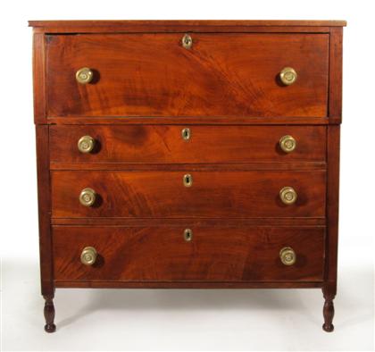 Appraisal: Late Federal three drawer secretary chest early th century