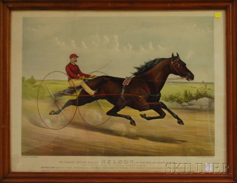 Appraisal: Currier Ives publishers American - The Champion Trotting Stallion NELSON